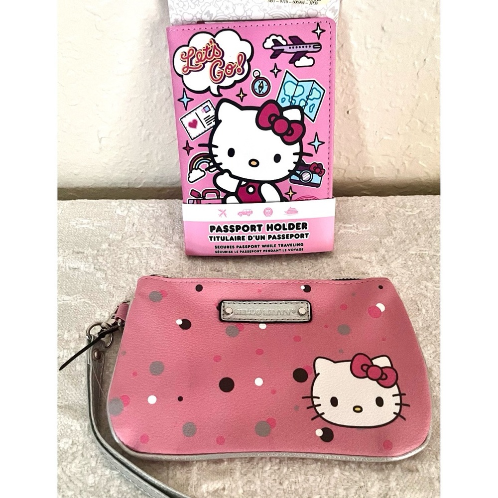 HELLO KITTY Passport Holder & Wristlet ✨